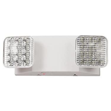 Imagem de TANLUX Luzes de emergência LED com bateria reserva, luzes de emergência comerciais ajustáveis de duas cabeças, certificação UL, AC 120/277V, luminárias de saída de emergência com fio para empresas - 1