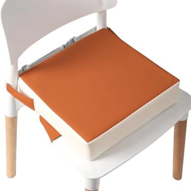 Imagem de E1F1NN DOT Assento infantil para mesa de jantar, cadeira de cozinha (material poliuretano), assento infantil portátil com fivelas de segurança, almofada alta para viagens com fundo antiderrapante