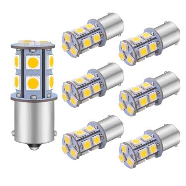 Imagem de GRV Ba15s 1141 1156 13-5050SMD Lâmpada LED branca quente 3000K AC/DC12V-24V RV, substituição para lâmpada única de giro de 12 volts, trailer de viagem, luzes de barco, lâmpadas de acampamento (pacote