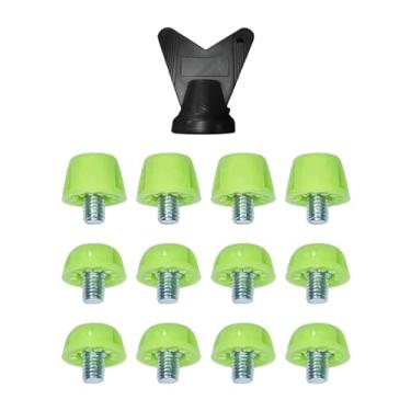 Imagem de Kokiya 12x substituição spikes chuteiras de futebol m5 rosqueado profissional náilon bota de futebol spikes sapatos de rugby pinos para treinamento, Verde