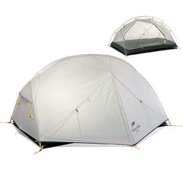 Imagem de Naturehike Mongar Barraca de acampamento para mochila para 2 pessoas, leve, 3 estações, à prova d'água, barras transversais duplas, fácil configuração, camada dupla para caça, ao ar livre,