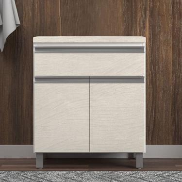 Imagem de Gabinete de Banheiro 65cm sem Cuba Ref 502 Branco/Arenito
