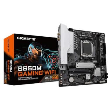 Imagem de Placa Mãe Gigabyte B650M Gaming WiFi, Chipset B650, AMD AM5, mATX, DDR5