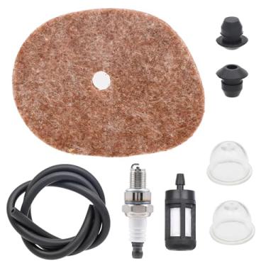 Imagem de Amazeful FS56RC Filtro de ar para Stihl FS56RC FS 56 RC FS40C FS56 FC56C FS70 FS40 KM56 KM56RC FC70 HT56C FS50 Cortador de escova aparador substitui 4144 124 2800 com filtro de combustível de vela de
