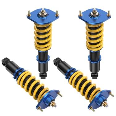 Imagem de AUTOSTARSHIP Kit de rebaixamento de bobina de suspensão ajustável de altura compatível com Mazda Miata MX5 NA NB 1990-2005 amortecedores de mola de suspensão (4 peças)