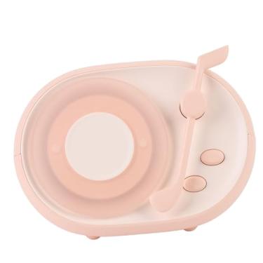 Imagem de Alto-falante Bluetooth retrô, Pequeno Alto-falante Bluetooth Vintage Com Luz, Mini Alto-falante Recarregável USB Com Aprimoramento de Graves para Aniversário, Dia de Ação de (Rosa)