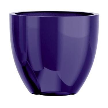 Imagem de Vaso Fibra De Vidro 36cm Redondo Viena P Decorativo Vietnamita (Azul Noturno)