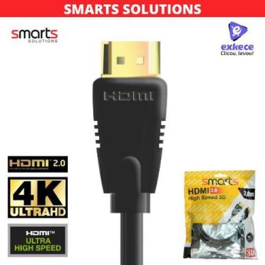 Imagem de Cabo smarts hdmi 2.0  de 2,0m, 3,0m ou 5,0m - SMARTS SOLUTIONS, 3,0MTS