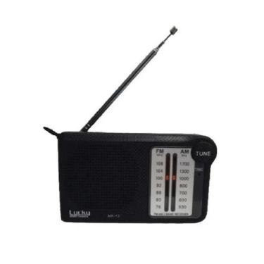 Imagem de Mini Radio Portatil Am Fm De Bolso Preto Entrada Fone De Ouvido P2 MK-