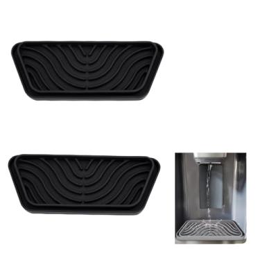 Imagem de LOLOLE Pacote com 2 bandejas coletoras para geladeira, bandeja protetora cortável para geladeira, bandeja coletora de silicone para derramamentos de água, bandeja coletora para Whirlpool, GE, Samsung,