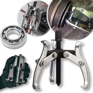 Imagem de Saca Polias Extrator de Rolamentos 3 Garras Pontas Manual 75mm 3" Aço 