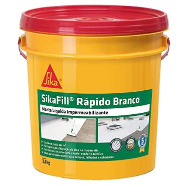 Imagem de Sika - Impermeabilizante líquido - SikaFill Rápido Branco – Borracha Liquida - Fácil de aplicar - Galão 3,6 kg
