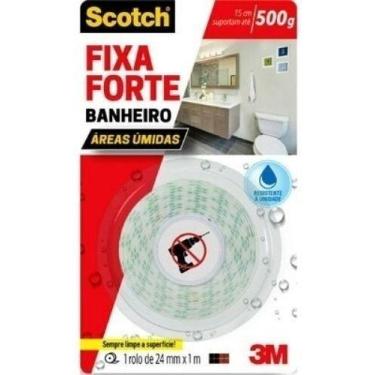 Imagem de 2 Fita Dupla Face 3m Fixa For Banheiro 24mm X1m Áreas Úmida