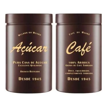 Imagem de Conjunto Pote Plástico Porta Mantimento Açúcar E Café 1,5 litros - ban