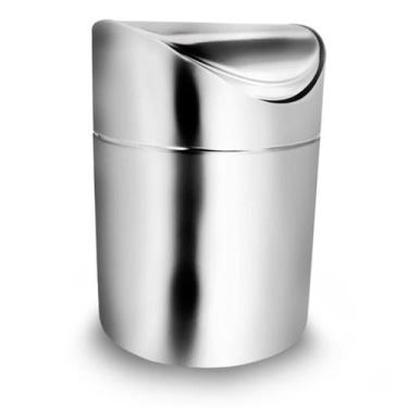 Imagem de MIni Lixeira De Inox Com Tampa Basculante 1 Litro - Kehome