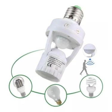 Imagem de Soquete Sensor de Presença para Lâmpada E27: Detecção Ampliada de Movi