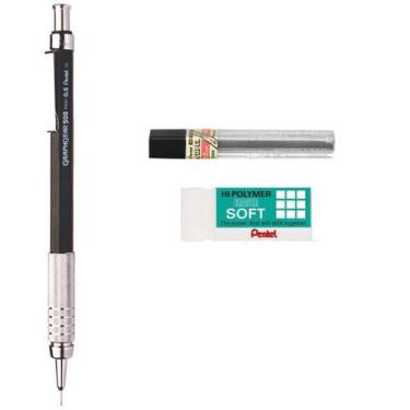 Imagem de Kit Graphgear + 1 Grafite + 1 borracha técnica Pentel 