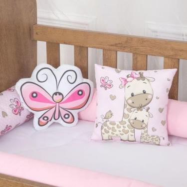 Imagem de Kit Almofada 2 Peças Decorativa Menina para Bebe Infantil - Zan Baby, 