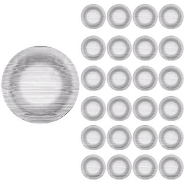 Imagem de Jogo Prato Redondo Raso Duralex 23cm Diamante Refeição 24Un - NADIR FI