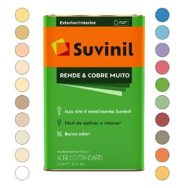 Imagem de Tinta fosco acrilico rende e cobre muito cor branco 18lt - 000075