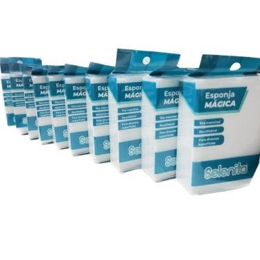 Imagem de 10 Esponja Mágica Grande Tira Mancha Bucha Limpa Parede Tenis Chao - S