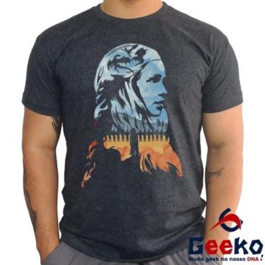 Imagem de Camiseta Daenerys Targaryen 100% Algodão Game Of Thrones Fire And Bloo