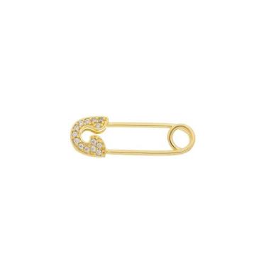 Imagem de Alfinete Cravejado para Bebe Batizado Folheado a Ouro 18k - Crislu
