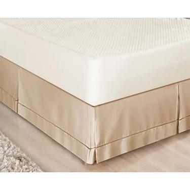 Imagem de Saia Para Cama Box King Ponto Palito 180 Fios Várias Cores Branco, Caq