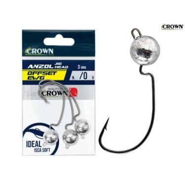 Imagem de Anzol Jig Head Crown Offset EWG Black Nº 4/0 (15gr) - 3 Peças
