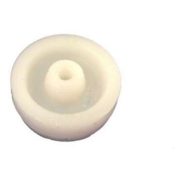 Imagem de (2pçs) Roda 2pol. 210 Nylon Branco 80kg Por Roda Eixo 1/4'' - ABCMAIOR