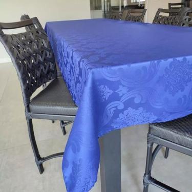 Imagem de Toalha De Mesa Retangular Sala Jantar Jacquard 10 Lugares 3,00m x 1,35