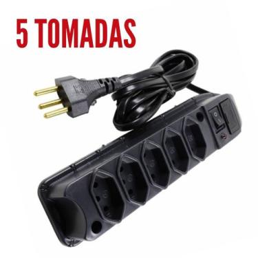 Imagem de Filtro de Linha Régua 3, 4, 5 e 6 Tomadas Tripolar 10A C/ Fusível Prot