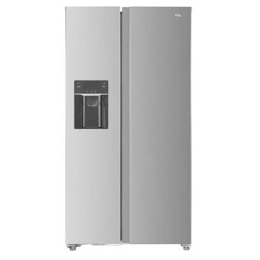 Imagem de Geladeira TCL Side by Side C516SBIMN Twin Eco Inverter Frost Free, Dispenser de Água na Porta, Metal Cooling, Painel Digital com 2 Portas Inox - 516L