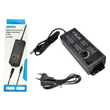 Imagem de Fonte de Alimentaçao Digital Ajustável 3 a 24v LE-0185 - LF PRESENTES