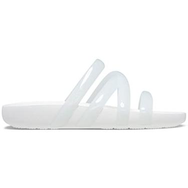 Imagem de Crocs Sandálias femininas Splash Strappy, Branco, 33