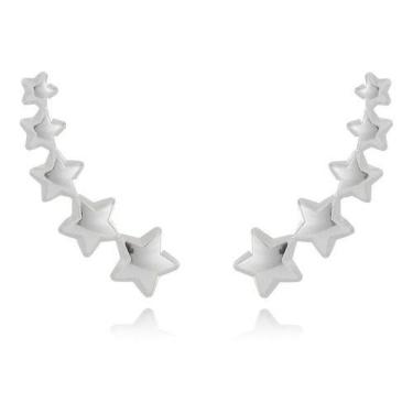 Imagem de Brinco Ear Cuff  Estrelas Folheado A Prata Antialérgico - De Castro jo