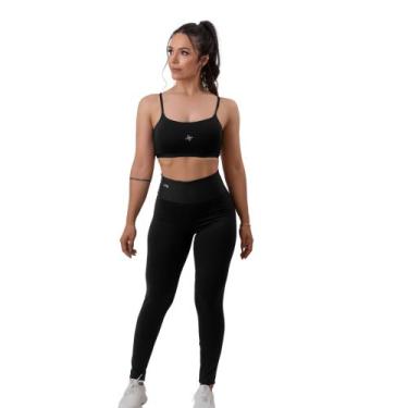 Imagem de Conjunto academia legging forrada e top alça fina - urbativa fitness, 