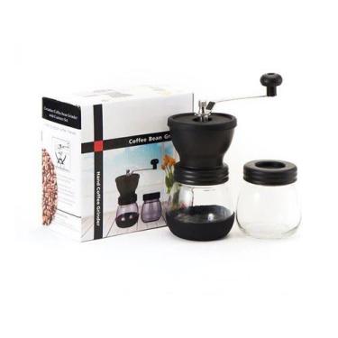 Imagem de Moedor De Café Manual Reservatório Em Vidro Inox E Cerâmica - OEM, Pre