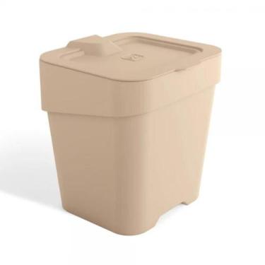 Imagem de Lixeira De Pia C/ Tampa Cozinha Bancada Slim 2,5l Compacta Multiuso Pl