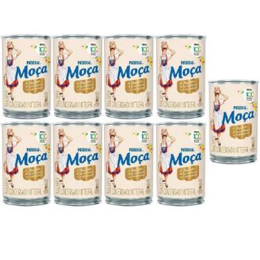Imagem de Kit 9 Leite Condensado Néstle Moça Integral 395Gr Lata - Nestle
