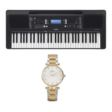 Imagem de Kit Teclado Yamaha Arranjador PSR E373 e Relógio Dk11219-4