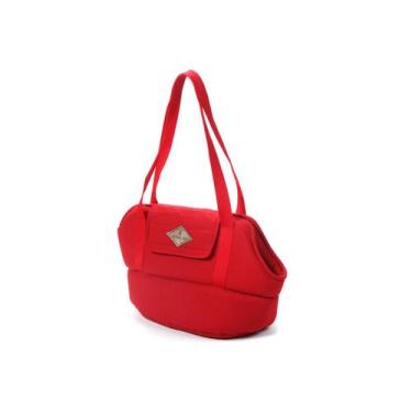 Imagem de Bolsa Lisboa para Cachorro e Gato Pet - Bichinho Chic, Vermelho, M