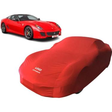 Imagem de Capa Para Carro Esportivo Ferrari 599 De Tecido Helanca - Mz, Vermelha