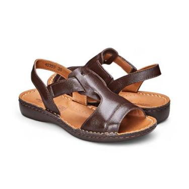 Imagem de Sandália com Elastico em Couro Cafe Levecomfort , 36