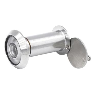 Imagem de ＫＬＫＣＭＳ Visor olho mágico da porta lente de vidro multiuso apartamentos com tampa rotativa 220 graus para portas de metal portas de madeira, 35 a 60mm prata