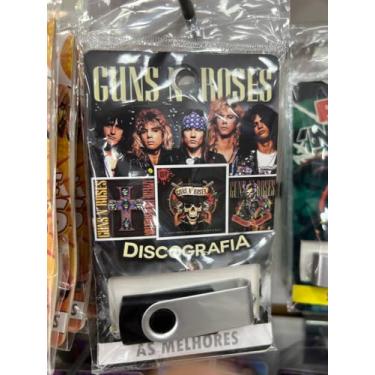 Imagem de Pen Drive com Músicas Gravadas, Pendrive Gravado Diversos Gêneros GUNS IN ROSES