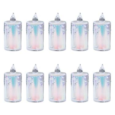 Imagem de IEUDNS Vela led sem, luz de chá, peças centrais da mesa, presente ideal, pilar de led, vela falsa eletrônica para festival, 3.6x8cm