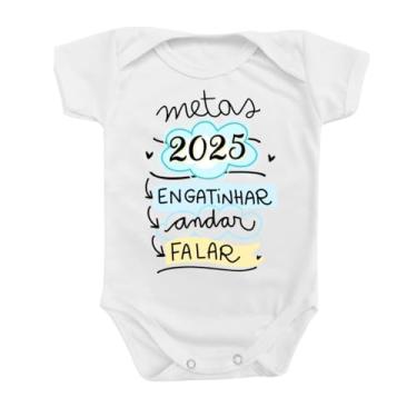 Imagem de Body Roupa Bebê Ano Novo Menino Menina 2023 Falar Andar Cor:Azul;Tamanho:GG