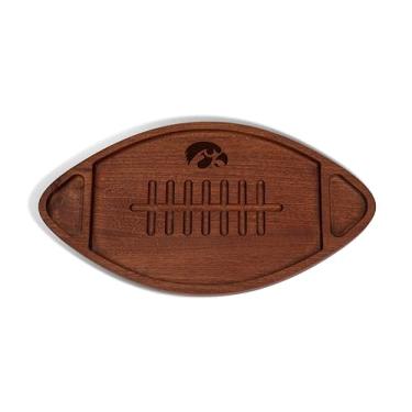 Imagem de The Memory Company | Licenciado NCAA Acacia Team Football with Triangles Serving Board, University of Iowa