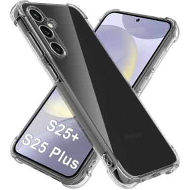 Imagem de USTIYA Capa para Samsung Galaxy S25+ S25 Plus Capa de Uso Resistente, Bumper de Absorção de Choques em TPU Transparente, Protector da Câmera, com Espessamento nas Quatro Pontas da Carcasa